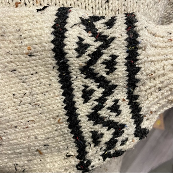 EUC Vintage Wool Sweater Pullover Handmaid Knit Size Large Over Size Tan - Picture 6 of 12